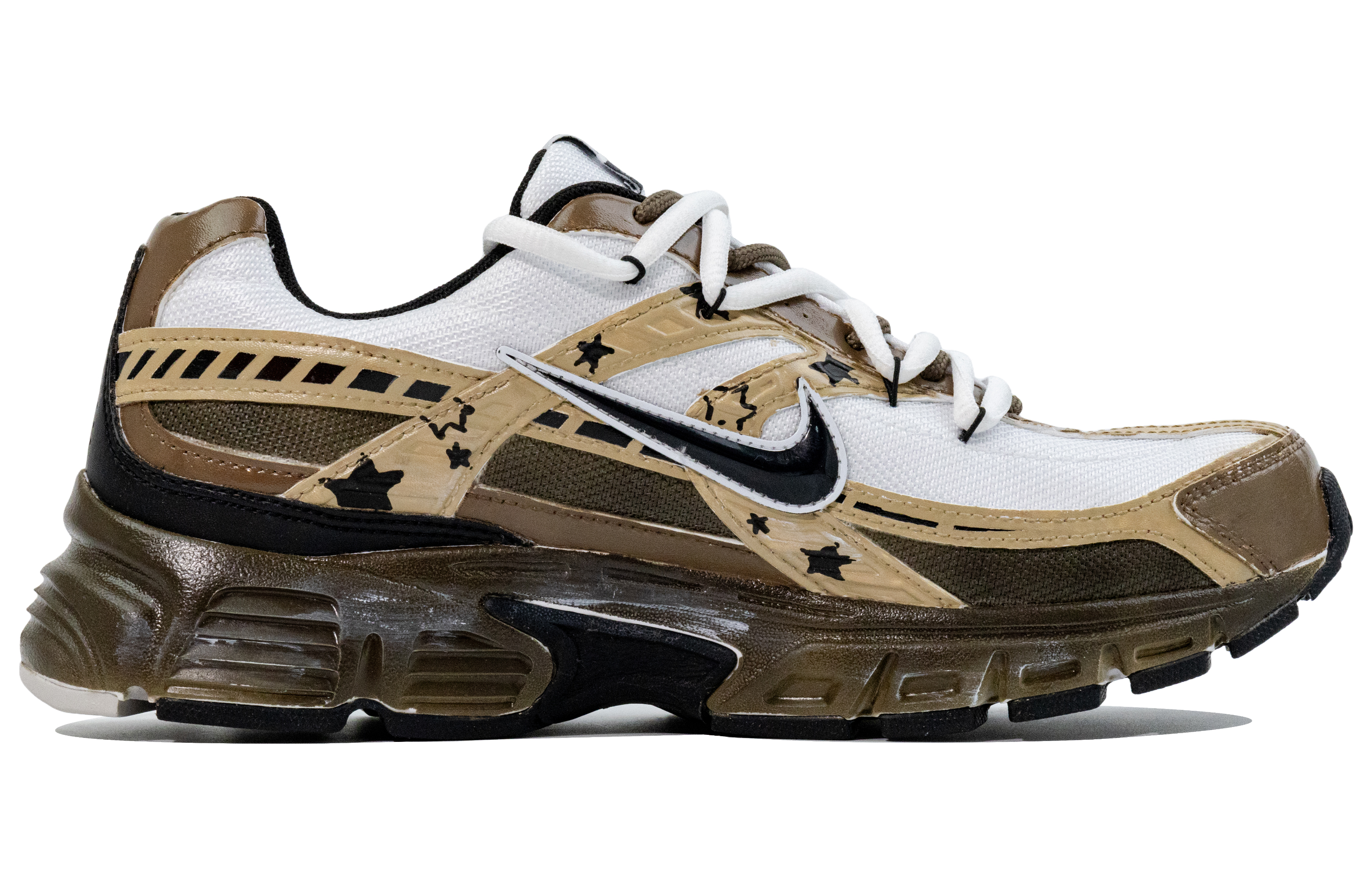 Nike Initiator Fabric Cushioning, Wear Resistant Low top Casual City Commuting Running Shoes Men’s Coffee