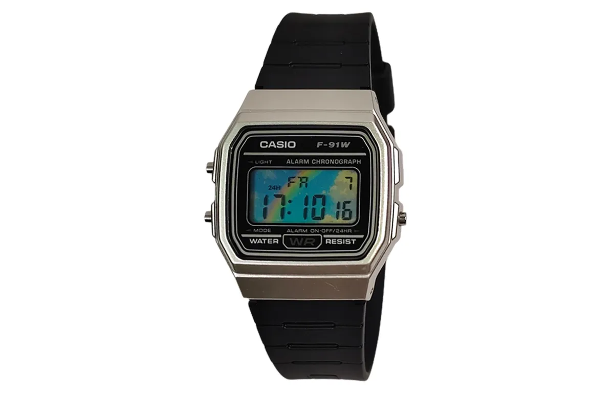 CASIO Custom Collection Quartz Movement Resin Strap Watch Unisex Black Dial