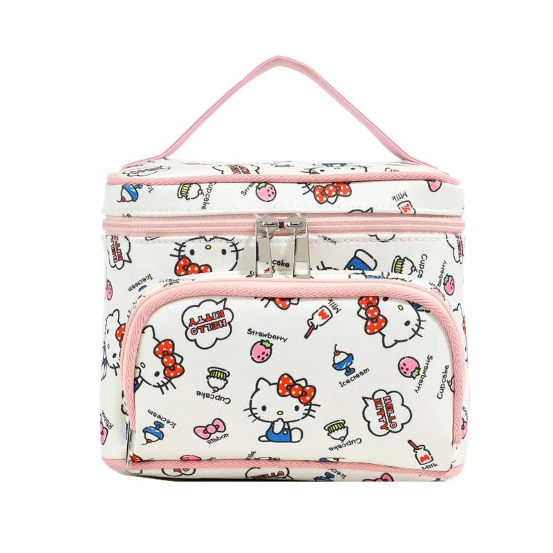 Sanrio Hello Kitty Canvas 3D Toiletry Bag Travel Organizers Unisex Blue White