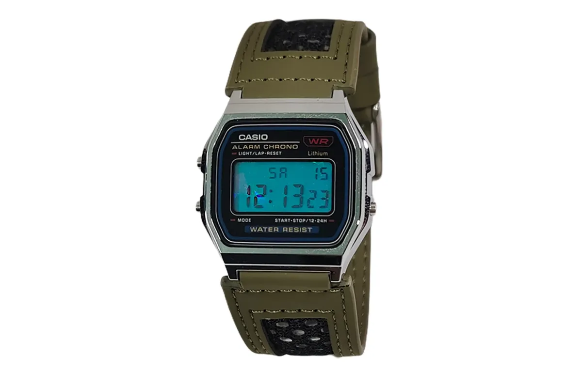 CASIO Custom Collection Quartz Movement Leather Strap Watch Unisex Blue Dial