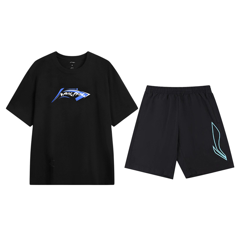 Li Ning Fitness Sets Men’s Crew Neck Moderate
