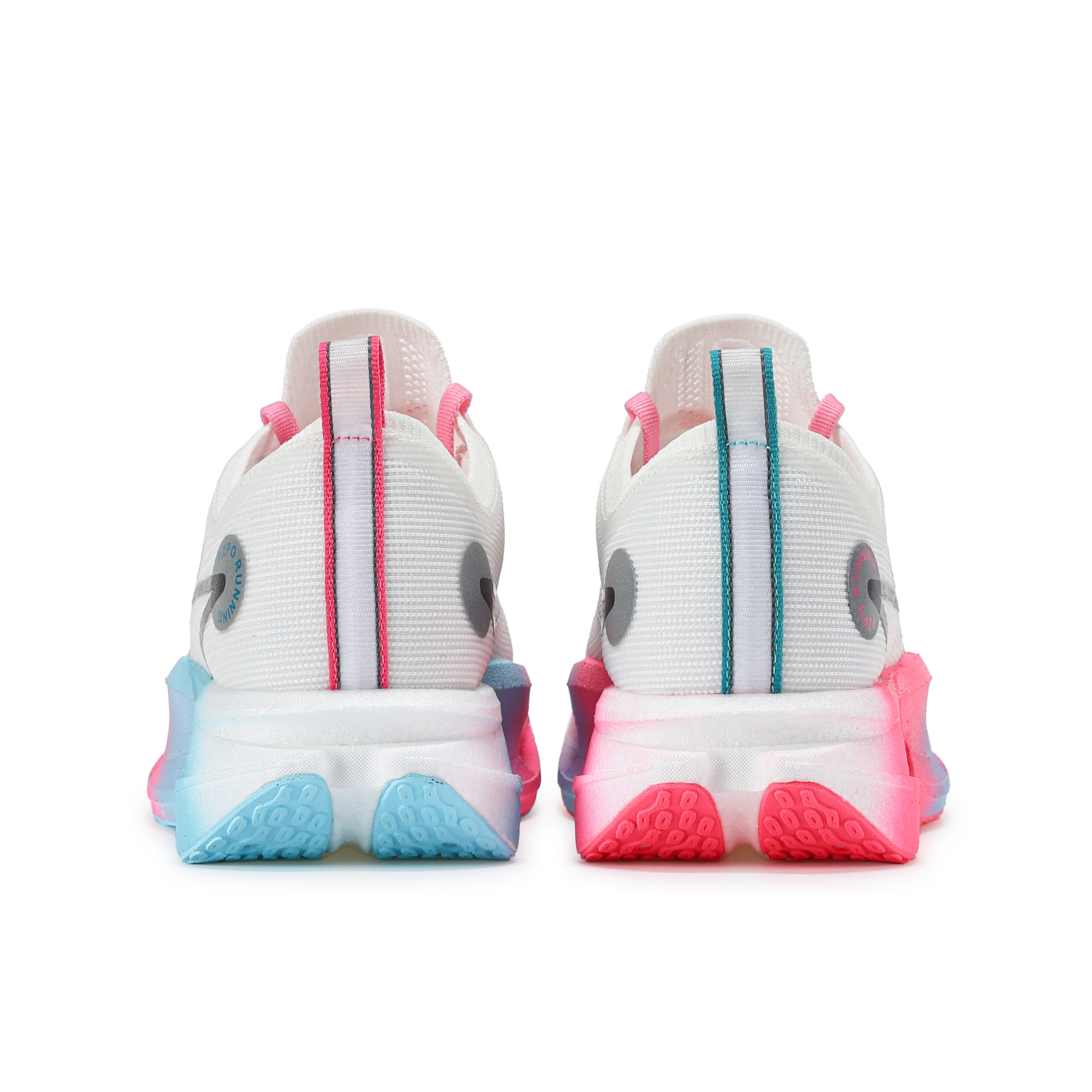 PZPO Low top Running Shoes Unisex Cyan Pink Mismatched