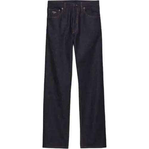 PRADA Jeans Men's Blue Moderate Straight Fit Pants