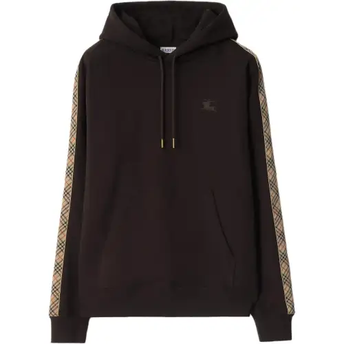 Burberry Check trimmed Cotton Hoodie