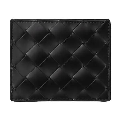Bottega Veneta Calfskin Wallet Unisex Black