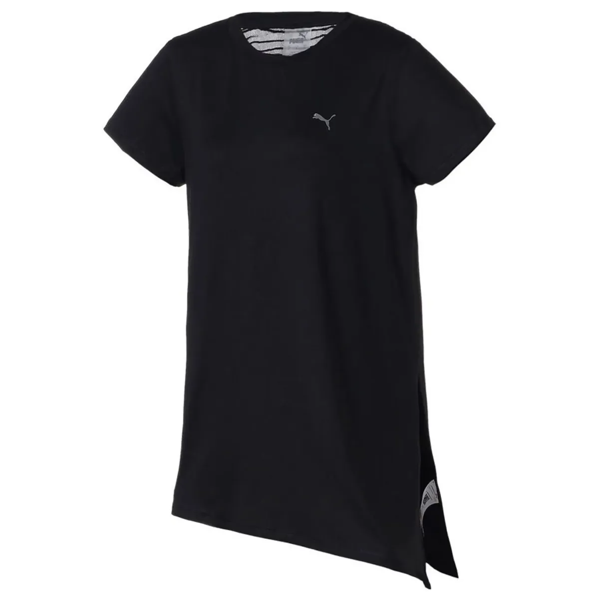 PUMA T-Shirts Women's Black Crew Neck Moderate Straight Fit