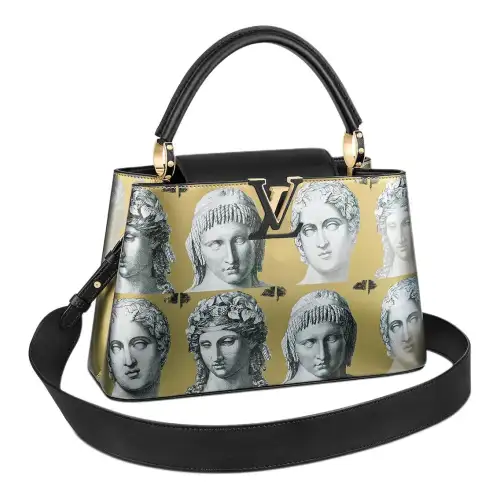 LOUIS VUITTON X Fornasetti Capucines Mm Gold/Black