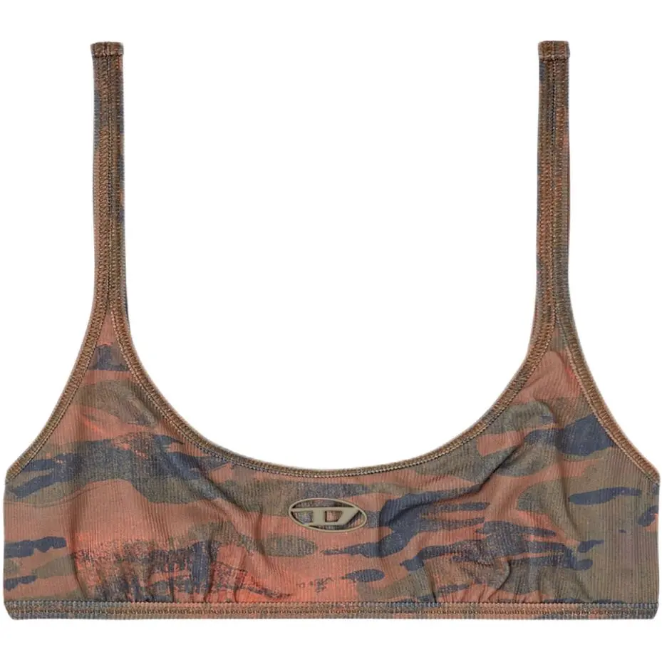 Diesel Ut-Bra-Top-Utlt camo-print bikini top