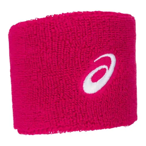 Asics Cotton Wristbands Unisex Rose Red