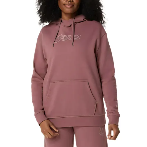 ASICS Sweatshirts Women's Fuchsia Hooded Moderate