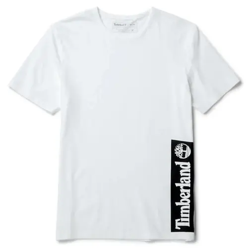 Timberland T Shirts Men's White Crew Neck Moderate Straight Fit