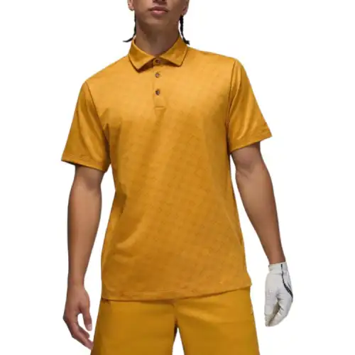 Jordan Apparel Polo Shirts Men's Gold Polo Collar Moderate Straight Fit
