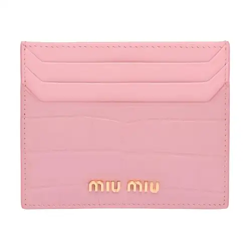 MIU MIU Leather Wallet Women's Pink
