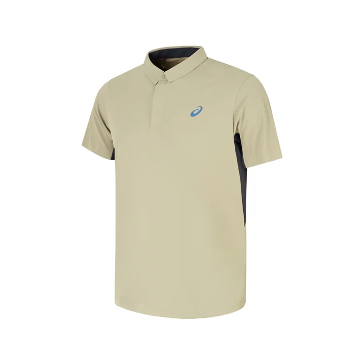 ASICS D.FRESH Polo Shirts Men's Khaki Polo Collar Thin Straight Fit