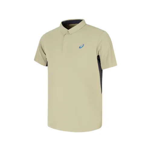 ASICS D.FRESH Polo Shirts Men's Khaki Polo Collar Moderate Straight Fit