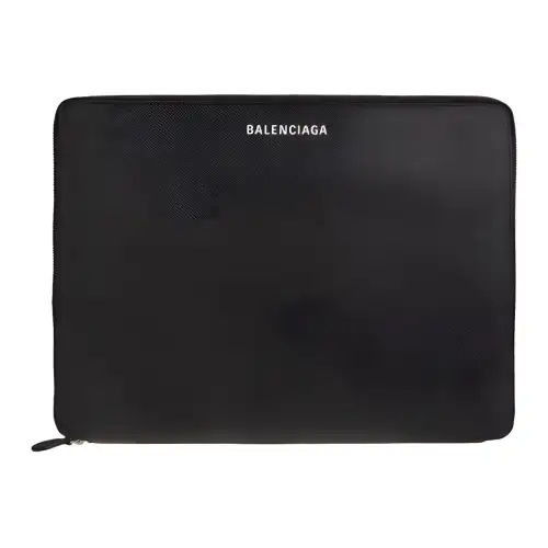 Balenciaga Classic Leather Clutch Regular Men's Black