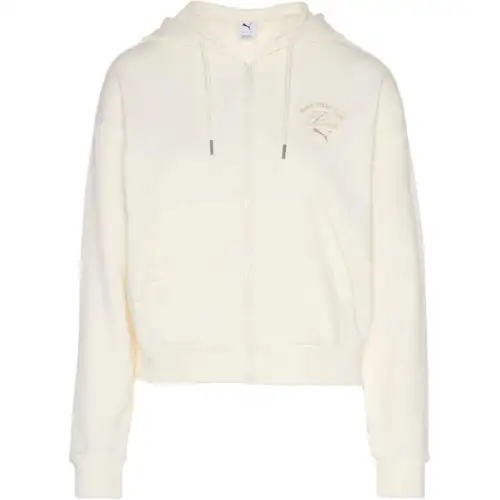 PUMA Jackets Women's Ecru Hooded Moderate Other