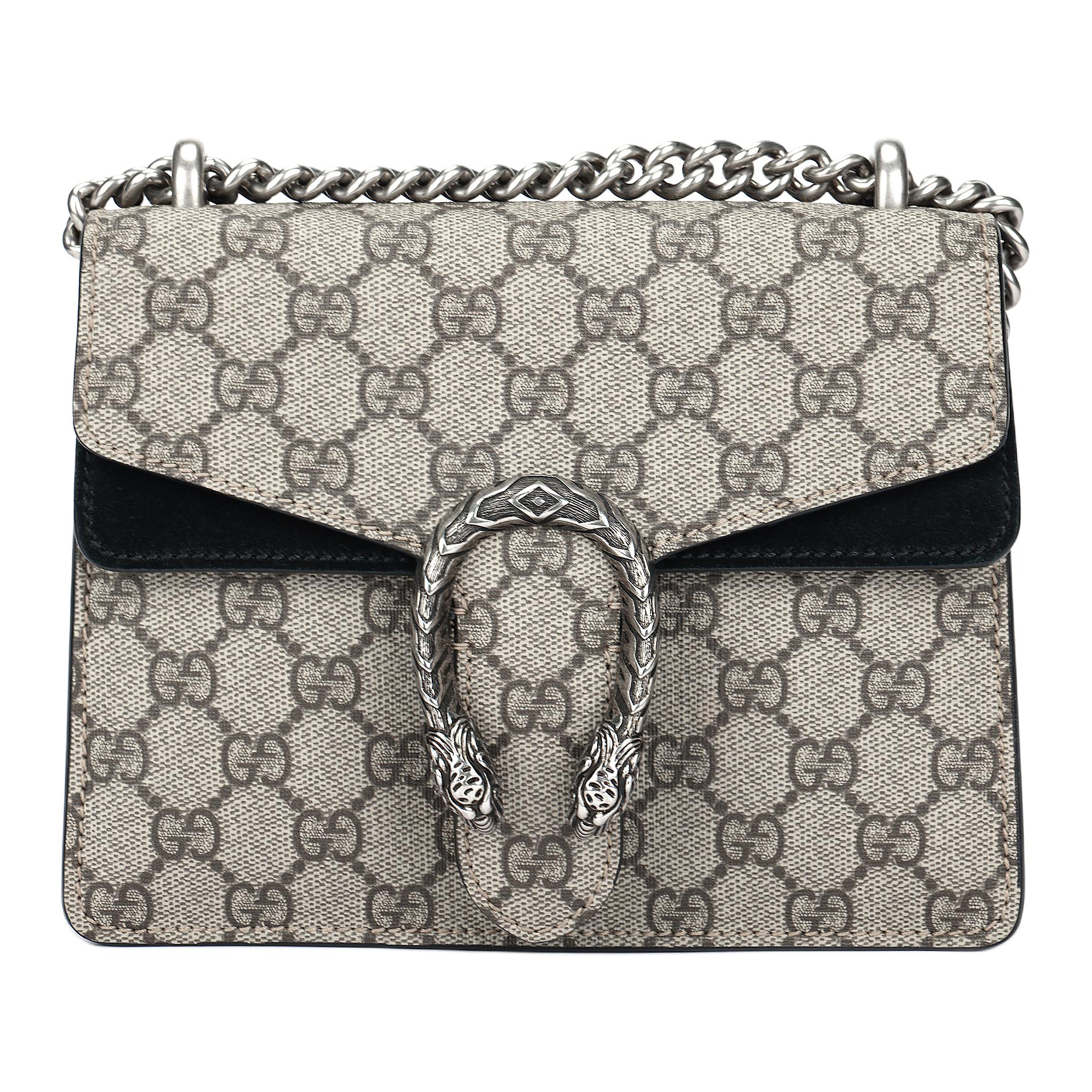 GUCCI Dionysus Canvas With Leather Crossbody Bag, Shoulder Bag Women's Brown