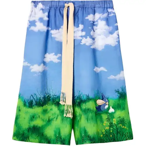 LOEWE Casual Shorts Unisex Sky Blue Moderate