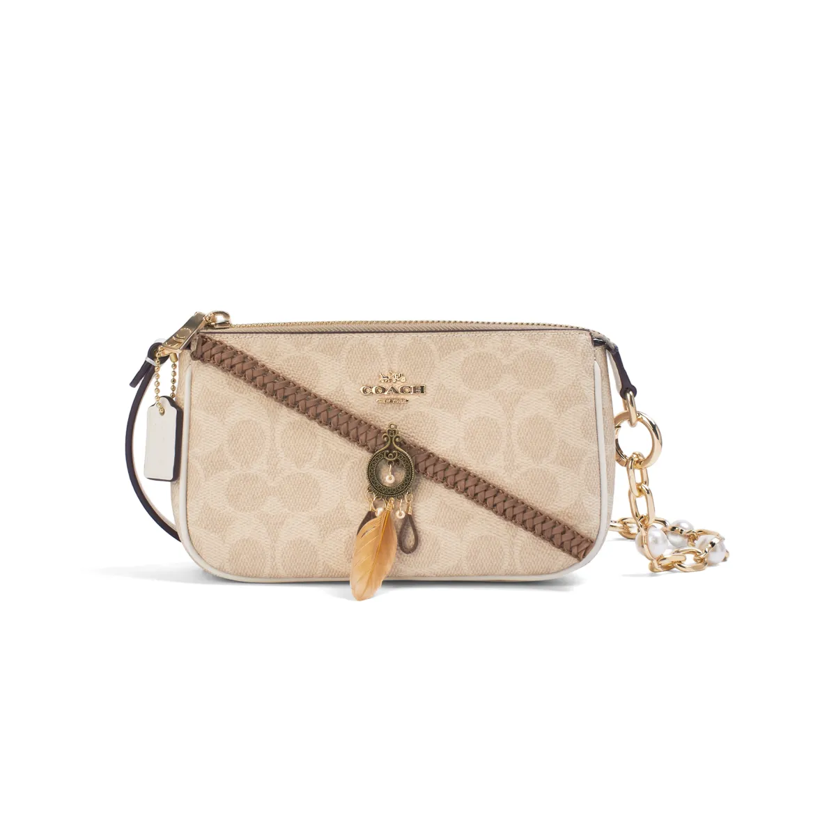 COACH Nolita Artificial Leather Shoulder Bag Small Women's Iridescent Dreamy D