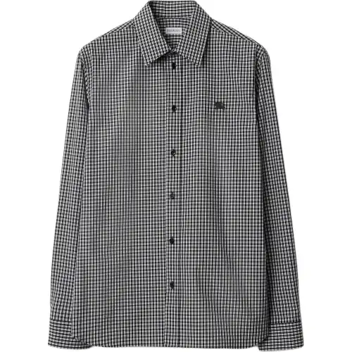 Burberry Shirts Men's Black/White Pointed Collar Moderate Other