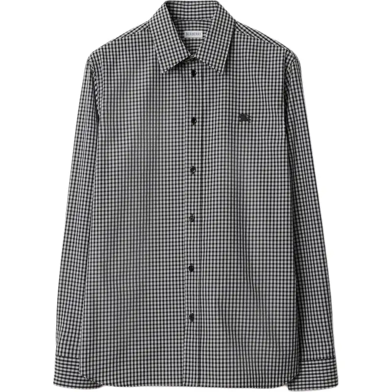 Burberry Shirts Men's Black/White Pointed Collar Moderate Other