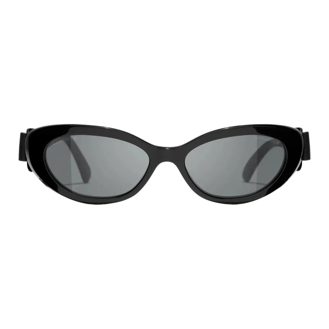CHANEL Cat Eye Sunglasses Women's Black