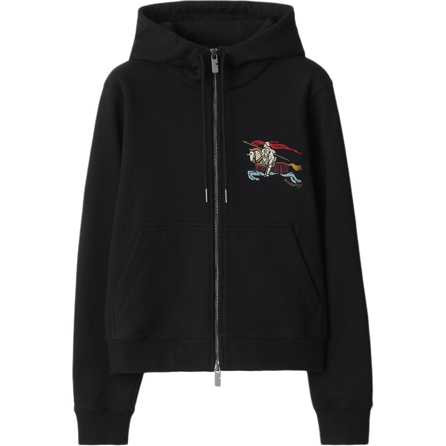 Burberry Sweatshirts Women's Black Hooded Moderate