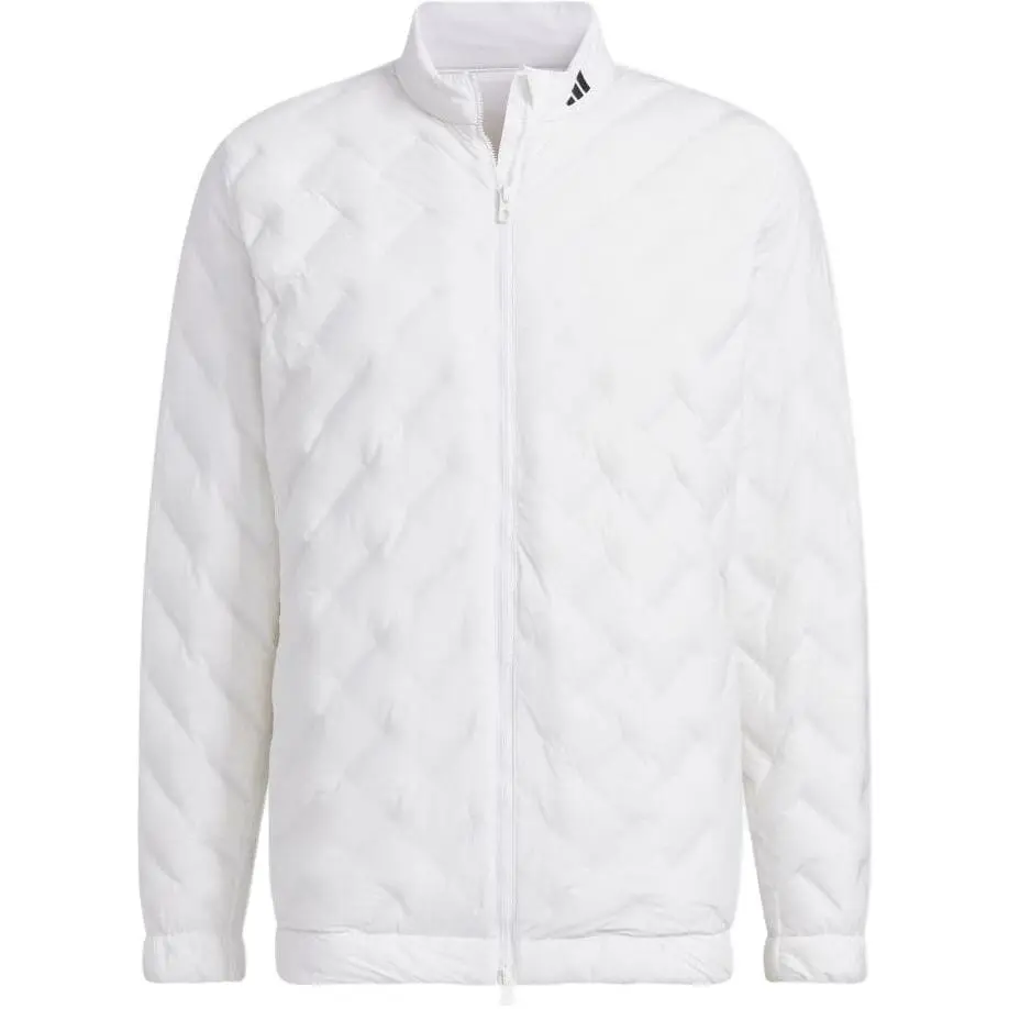 Adidas Down Jackets Men's White Stand Collar Moderate Straight Fit