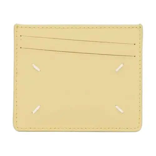 Maison Margiela Calfskin Card Holder Men's Yellow