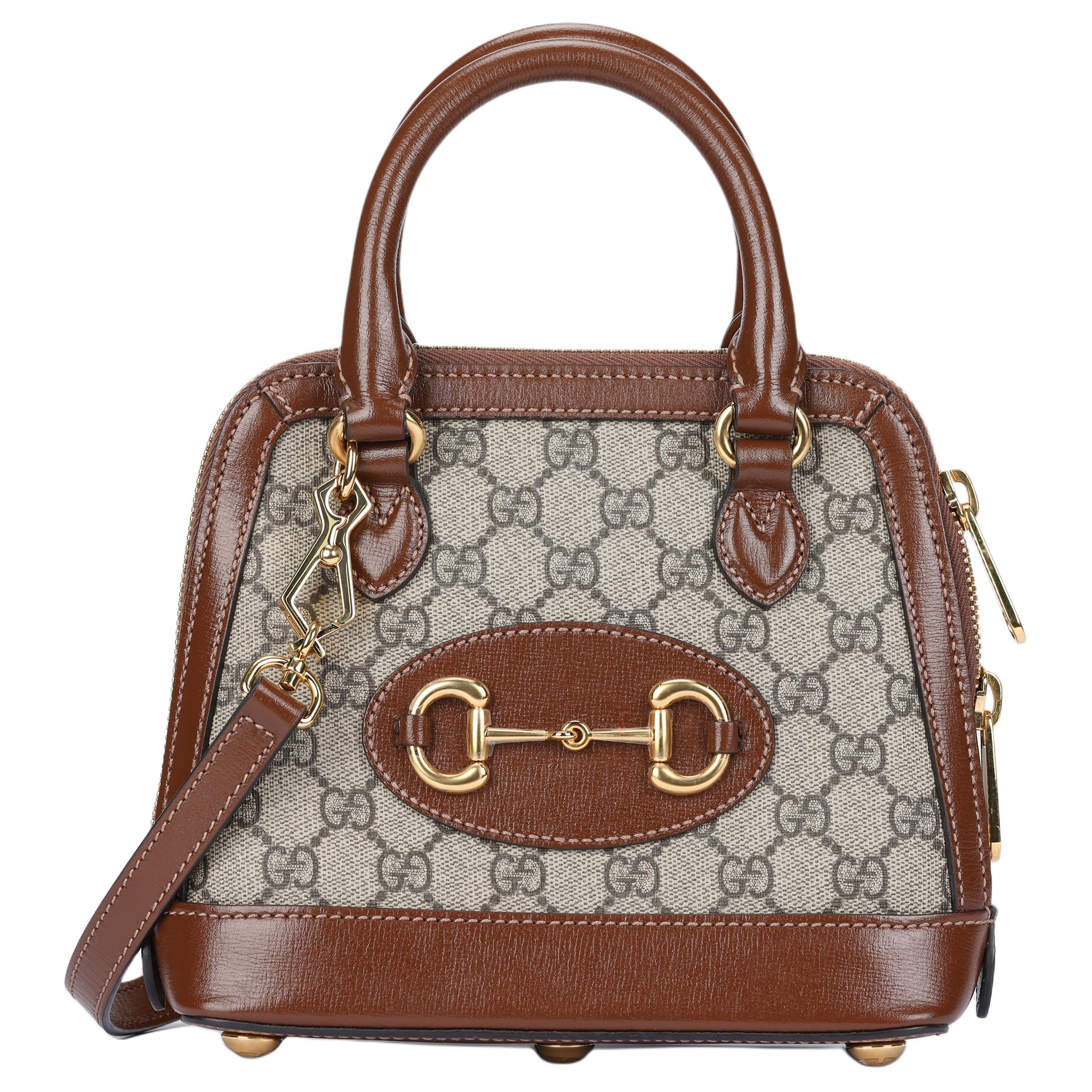 Женская сумка Gucci Horsebit 1955 (коричневая)