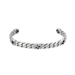 GUCCI GG 925 Sterling Silver Bangles Unisex Silver