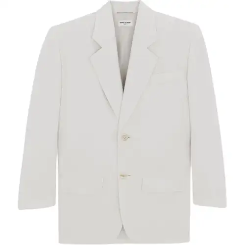 SAINT LAURENT SS24 Business Suit Coat Women's Chalk White