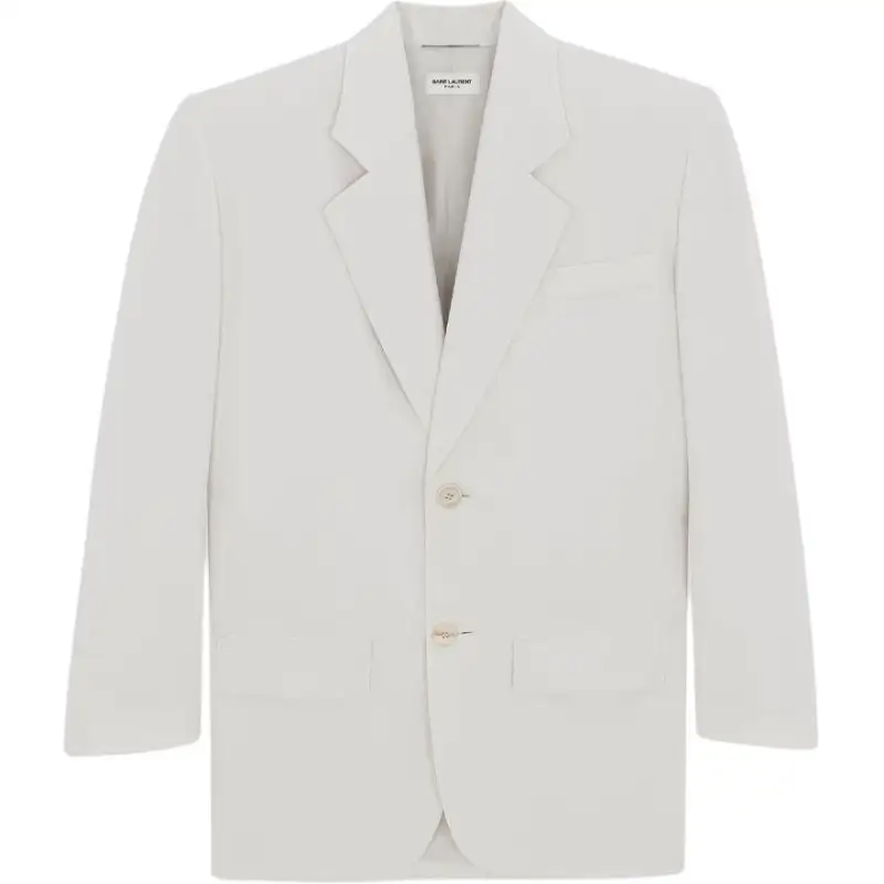 SAINT LAURENT SS24 Business Suit Coat Women's Chalk White