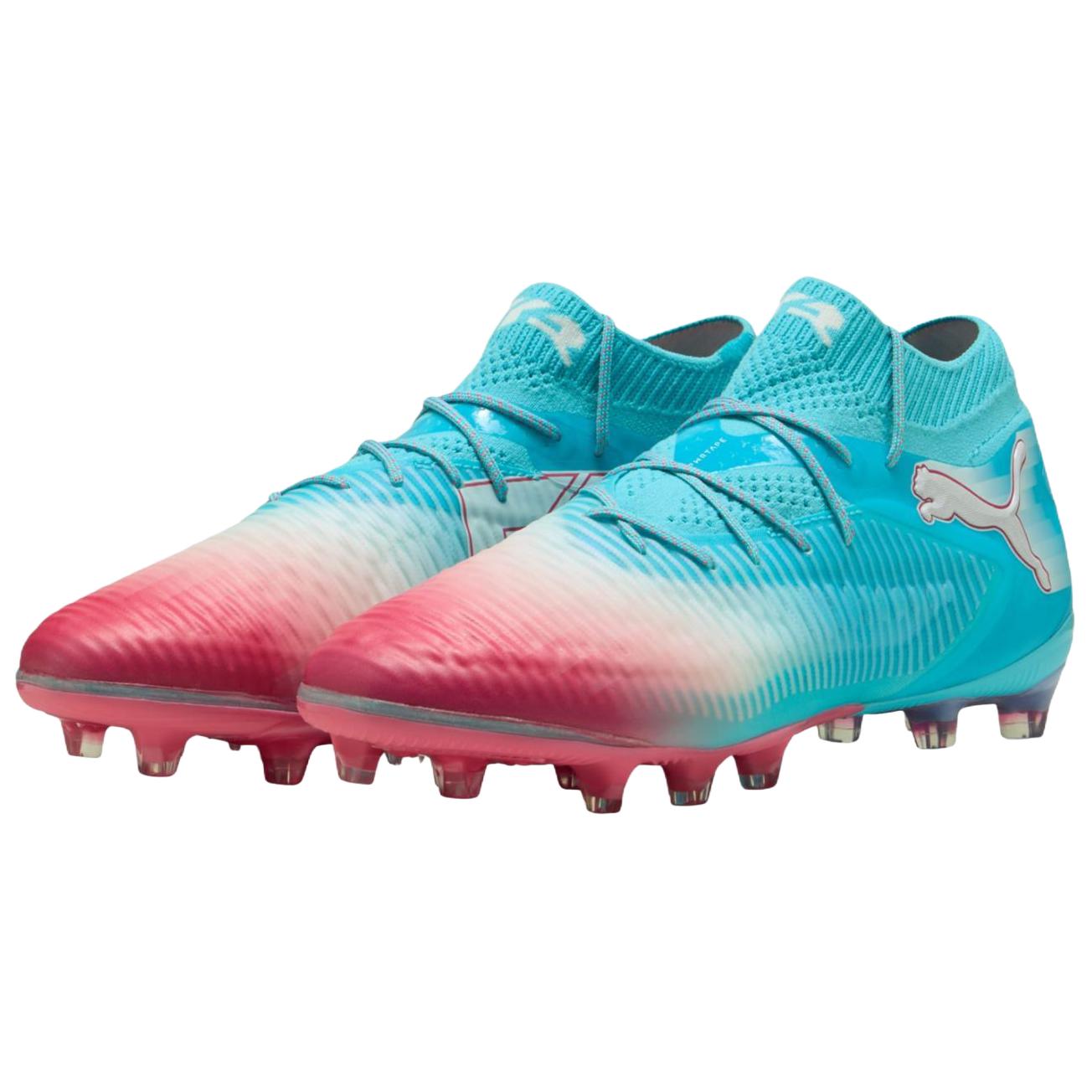 PUMA Future 8 Ultimate Support Lightweight Soccer Shoes Unisex Blue Pink