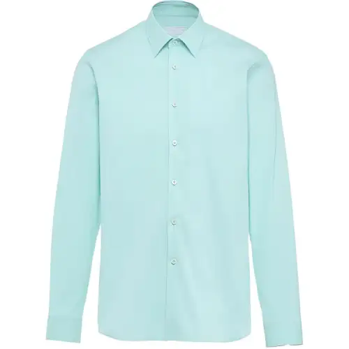 PRADA Shirts Men's Green Lapel Moderate Other