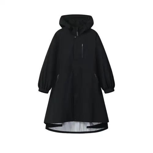 FILA Trench Coats Women's Jet Black Hooded Moderate Other