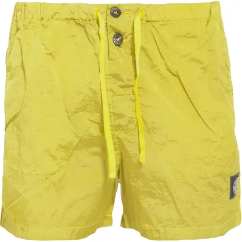 STONE ISLAND SS23 Casual Shorts Men's Yellow