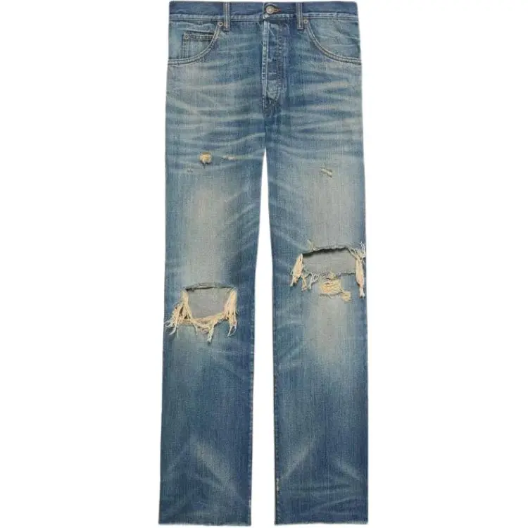 GUCCI Jeans Men's Denim Blue Moderate Straight Fit Pants