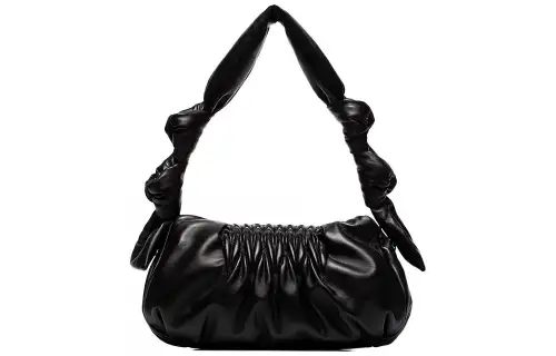MIU MIU Leather One Shoulder Handbag Women's Black