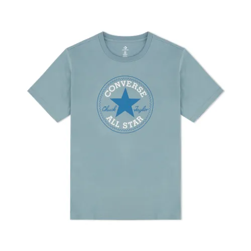 Converse T Shirts Unisex Blue Crew Neck Moderate