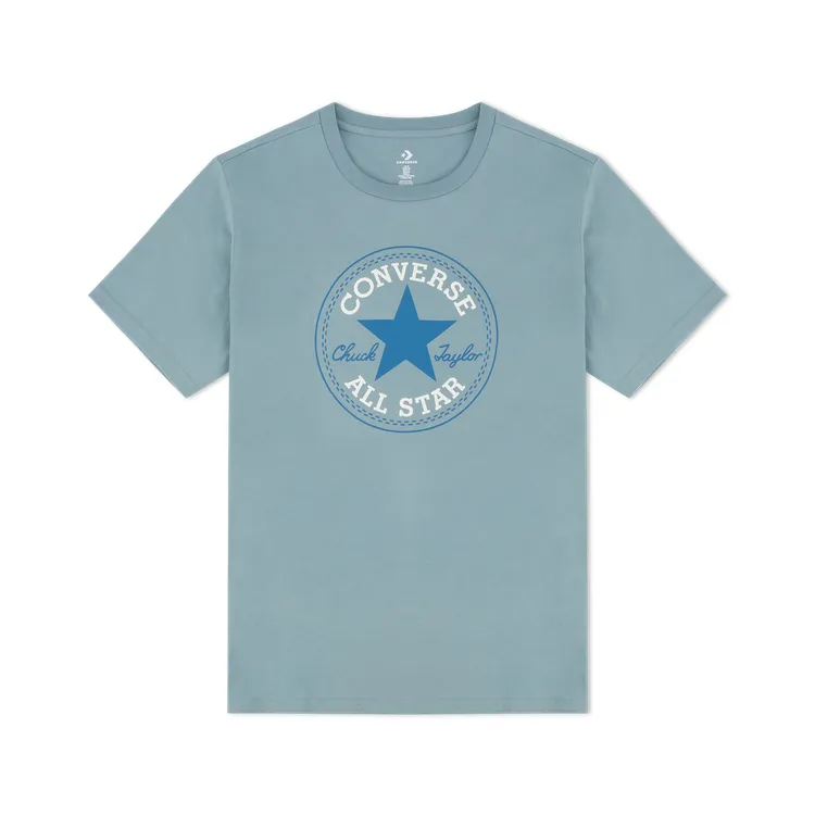 Converse T-Shirts Unisex Blue Crew Neck Moderate Straight Fit
