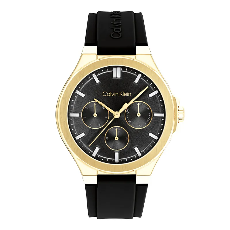 CALVIN KLEIN Wrist Watches Quartz Movement Silicone Strap Black Dial Women's Watch