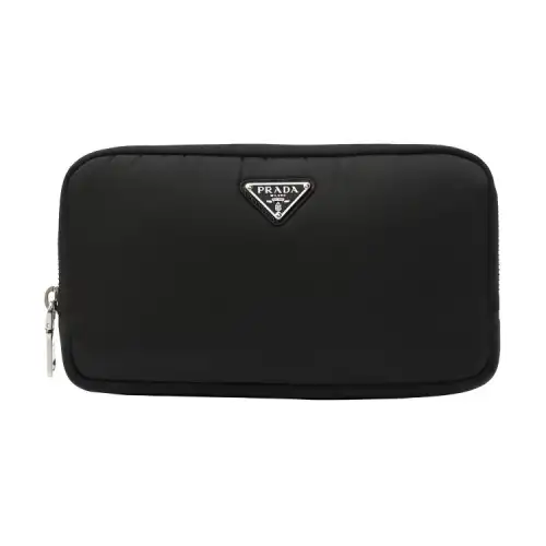 PRADA Nylon Fabric Wallet Unisex Black