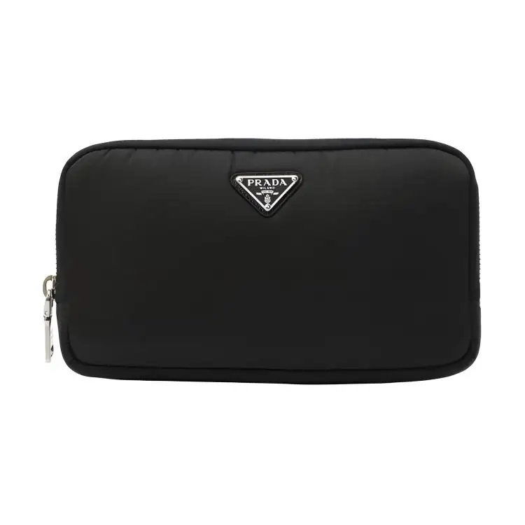 PRADA Nylon Fabric Wallet Unisex Black
