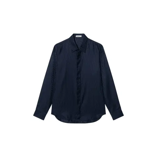 DIOR Shirts Men's Blue Lapel Moderate Other