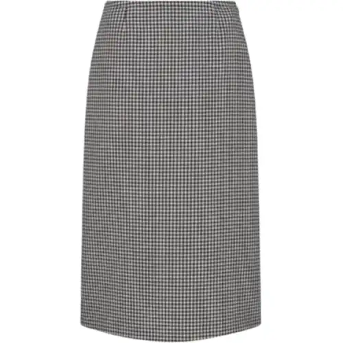 DIOR Casual Long Skirts Women's Black Gray Color Moderate Midi Skirt A Line Skirt