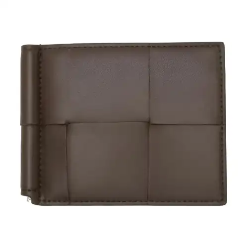 Bottega Veneta CASSETTE Cow Leather Wallet Men's Brown