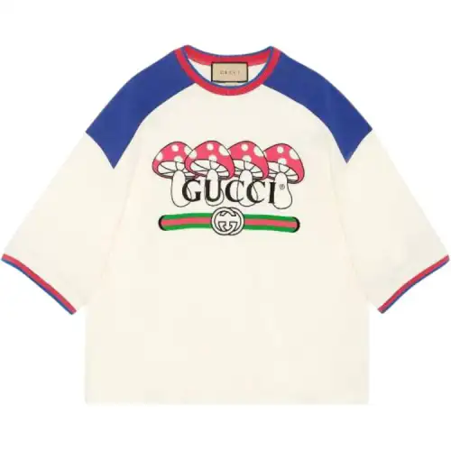 GUCCI Pre Owned 2020s Mushroom Logo print T shirt