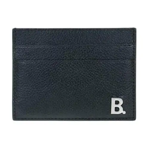 Balenciaga Grain Calfskin Card Holder Men's Black